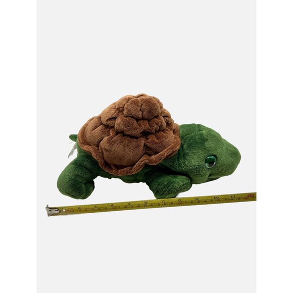 Aurora 2014 Green Turtle Hand Puppet 12" Brown Shell Sea Plush Stuffed Animal - Picture 9 of 9